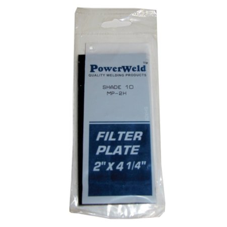 POWERWELD Glass Filter Plate, 2" x 4-1/4", Shade #12 MP2H12